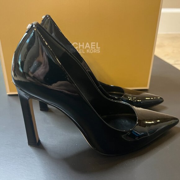 Gloss Black Michael Kors Heels – Size 6.5 - Picture 3 of 5